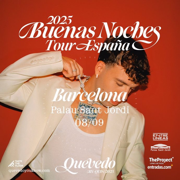 Quevedo actuará el 8 de septiembre en el Palau Sant Jordi de Barcelona